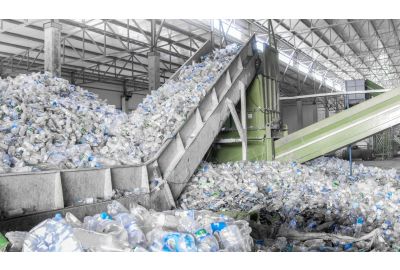 Image of water bottles being disposed of.