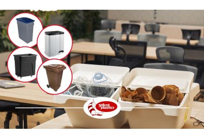 Image of workplace recycling bins.