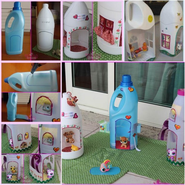 plastic bottle doll houses