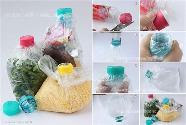 resealable bags using bottle tops