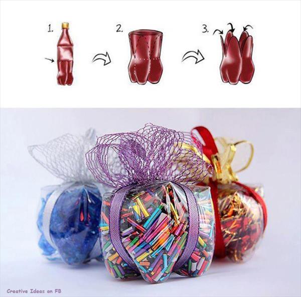 plastic bottle gift packages