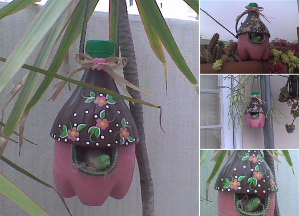 bird house made from plastic bottles