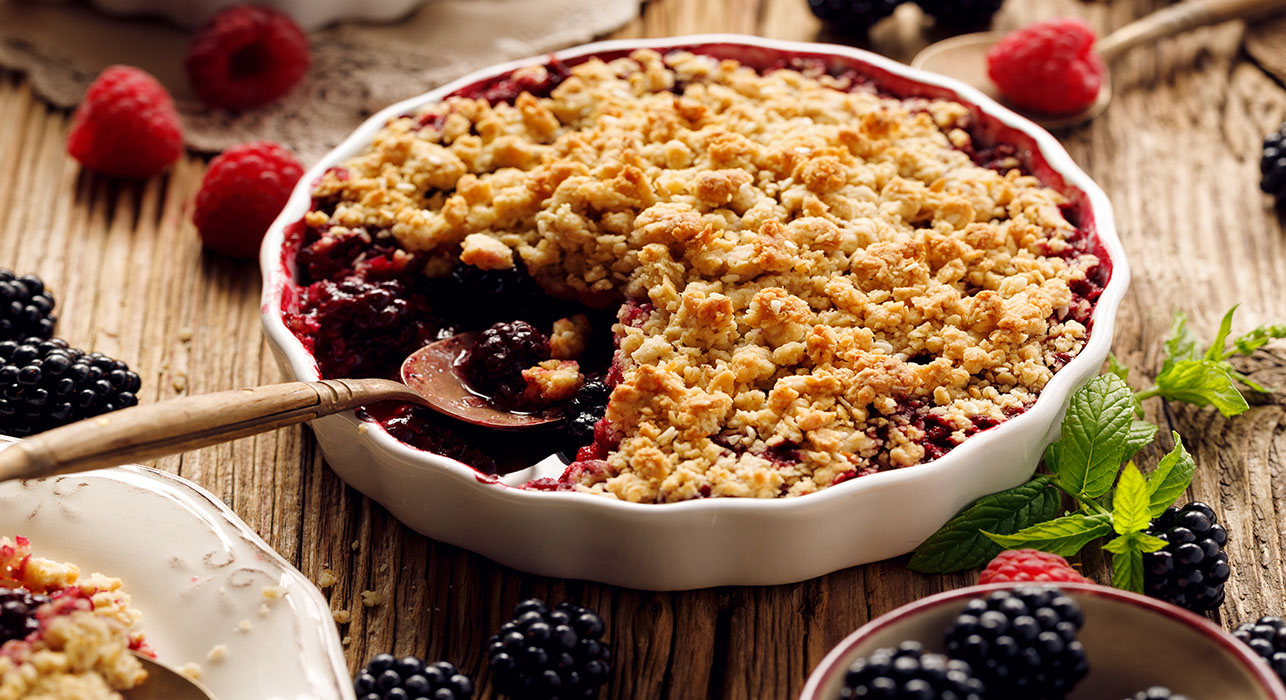 Blackberry crumble