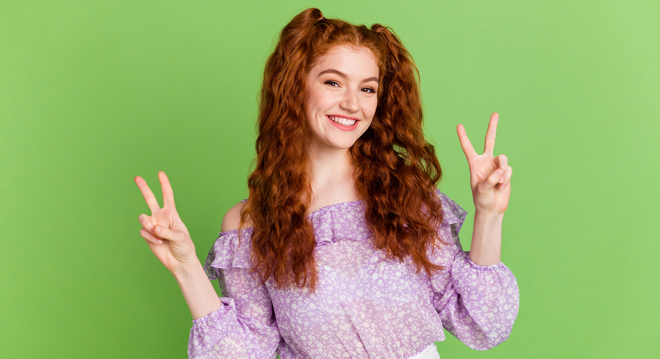 '90s half-up pigtails