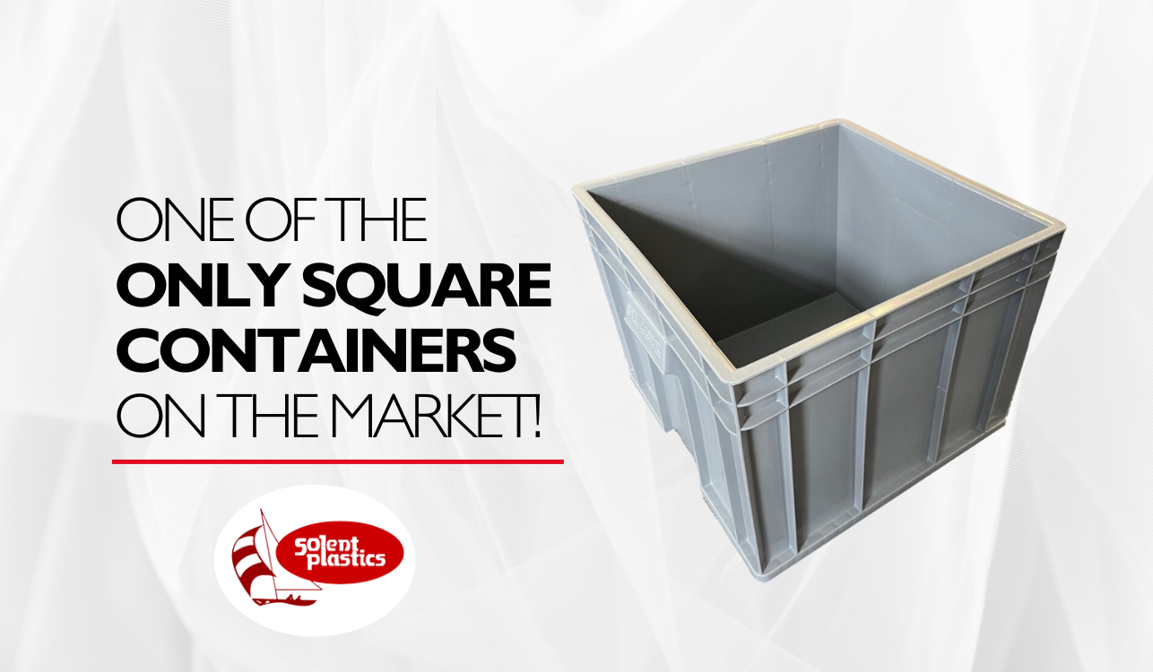 40-litre Square Heavy-Duty Industrial Stacking Plastic Plate Box