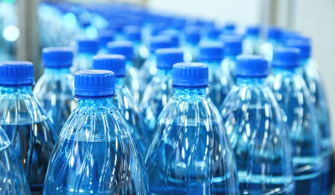 Image of several water bottles.