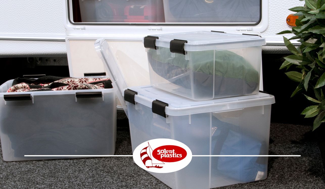 Camping storage boxes.