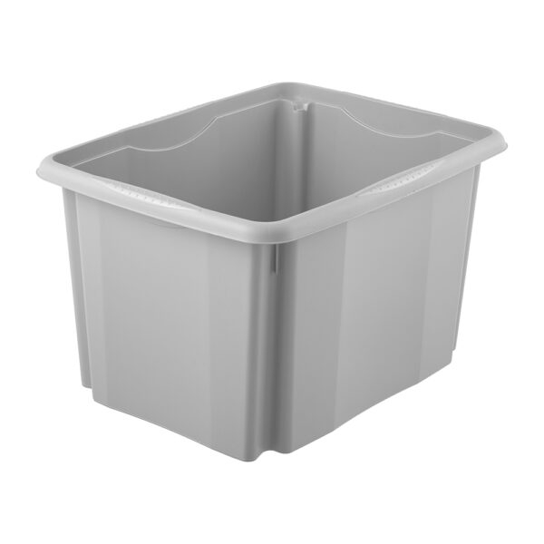 45 Litre Light Industrial Stack Nest Plastic Storage Box Grey