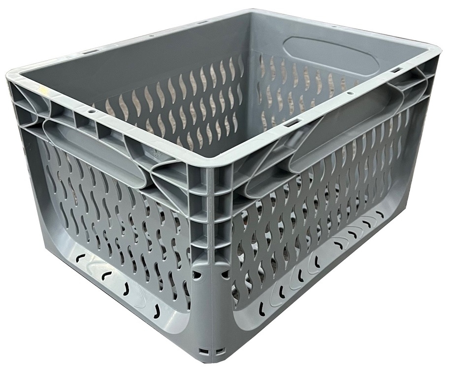 Ventilated 20 Litre Euronorm ECO Grey Stacking Container 