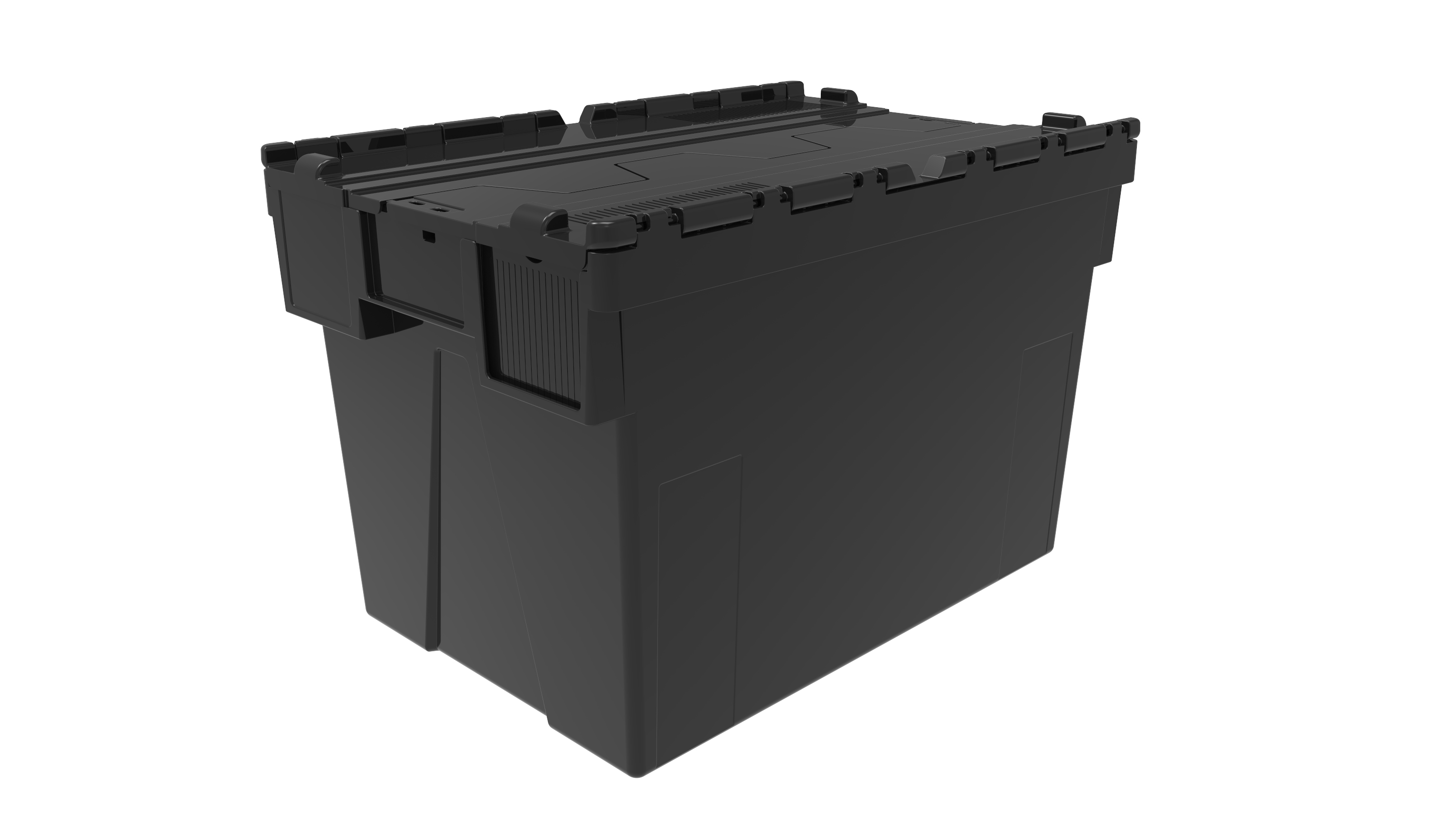 77 Ltr Super Strong Recycled Attached Lid Container