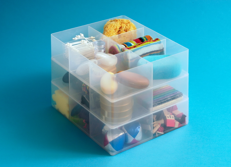 Really Useful 6 Partition Clear Divider Storage Tray 