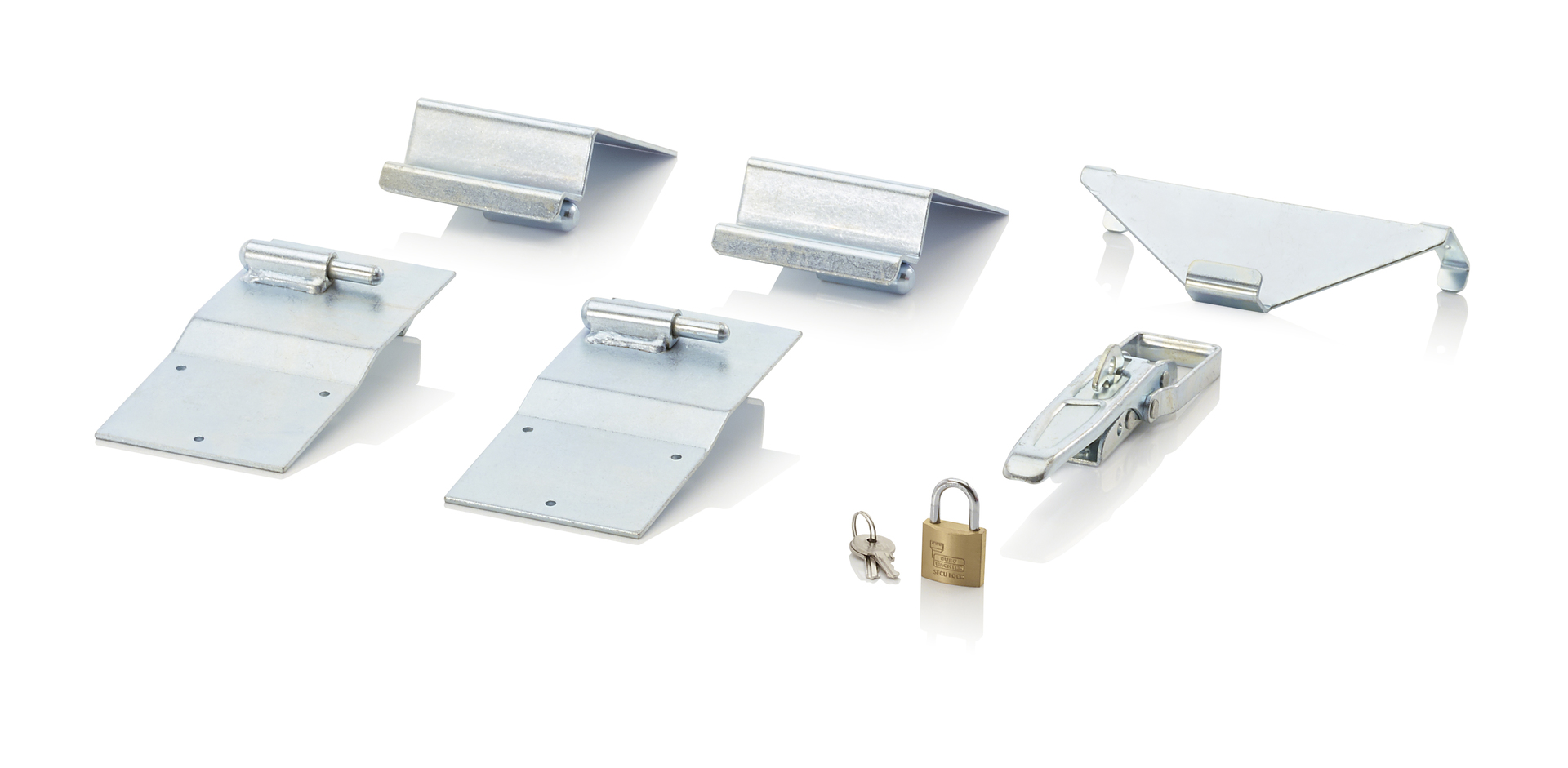 Pallet Box Locking Security System with Hinges