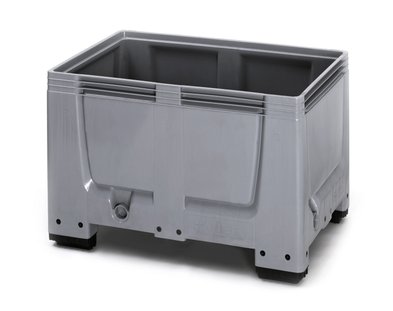 535 Litre Euro Size Pallet Box / Bulk Storage Container. Solid sides with 4 feet