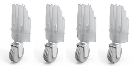 Wheel Set for Euronorm Euro Plastic Stacking Containers