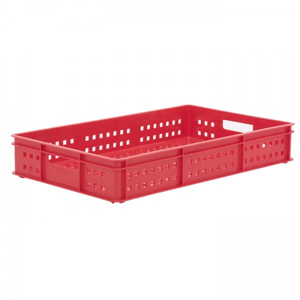 30 Litre Plastic Stacking Bakery Tray with Perforated Base and Sides