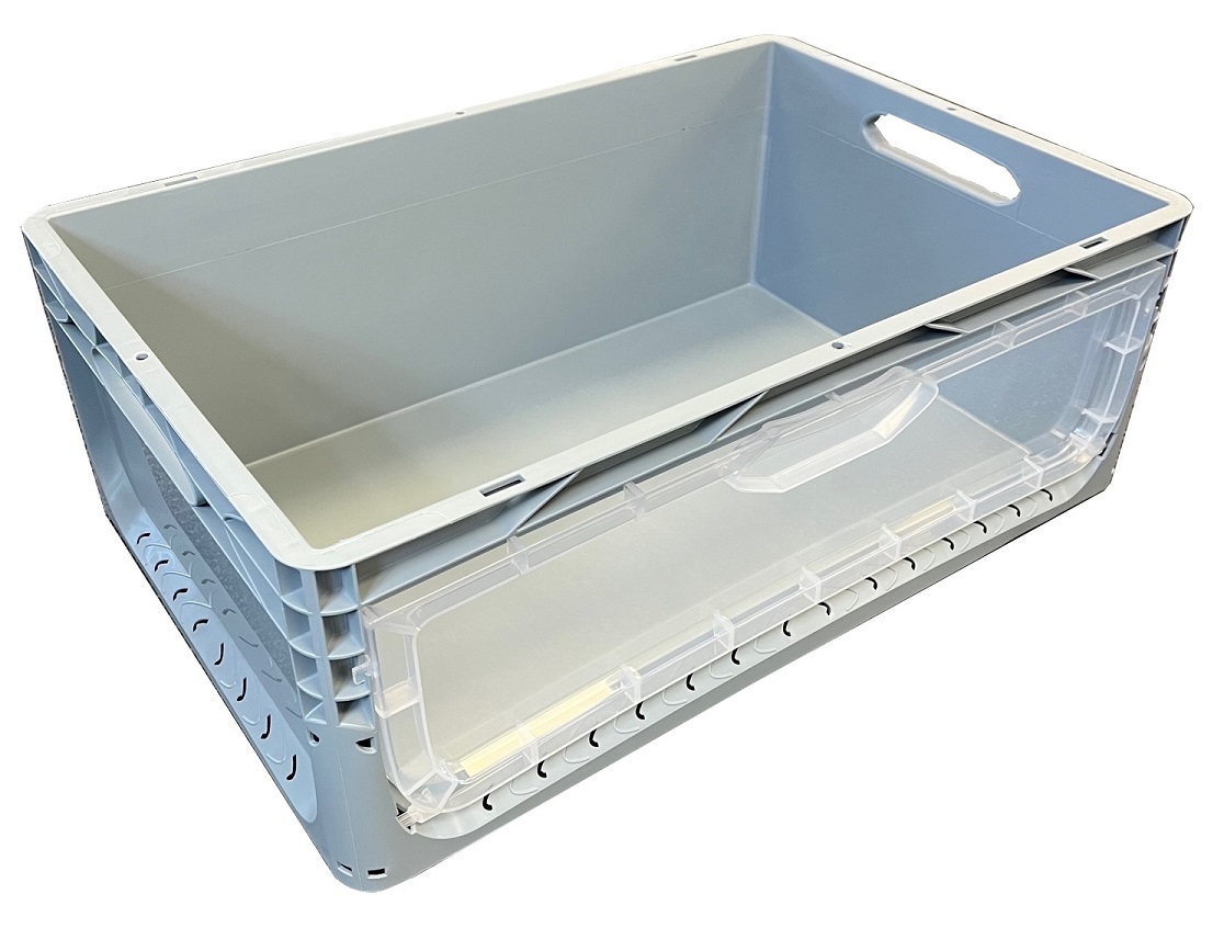 46 Litre Open Sided Plastic Picking Container with Clear Access Door