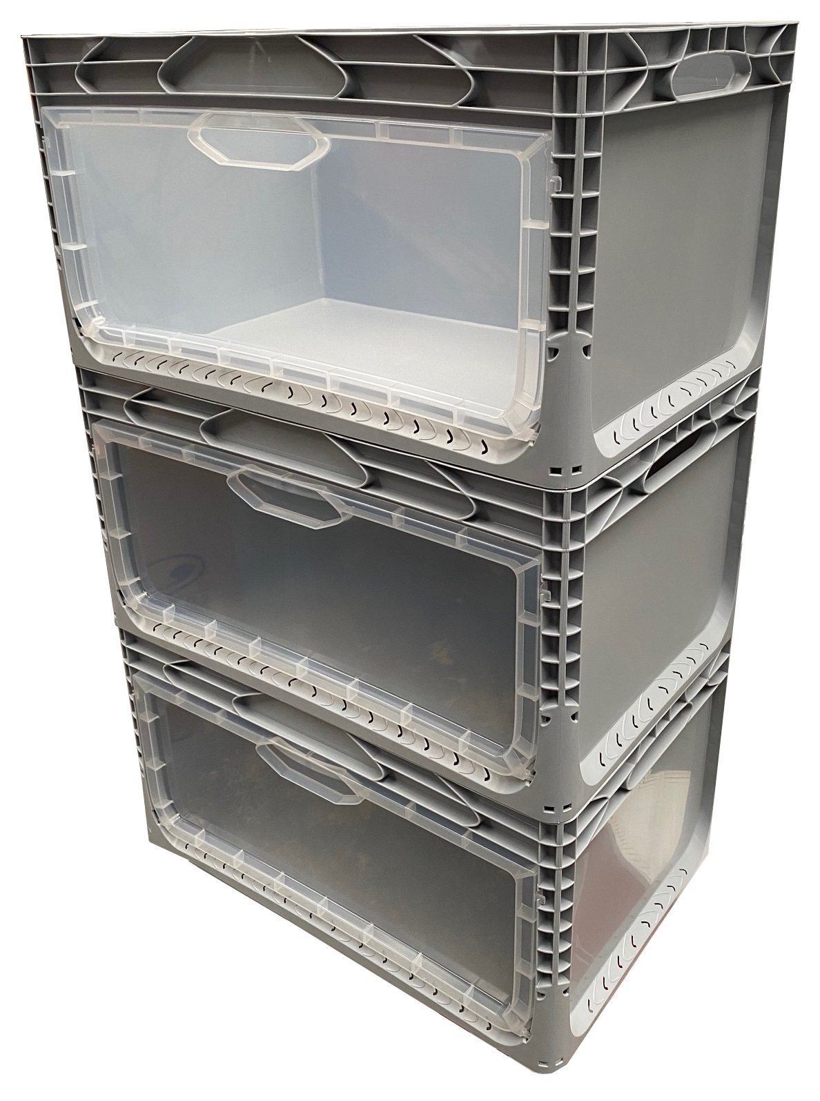 66 Ltr Open Sided Plastic Picking Container with Clear Access Door