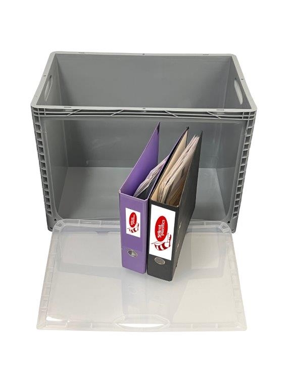 90 Litre Deep Open Sided Plastic Container with Clear Access Door