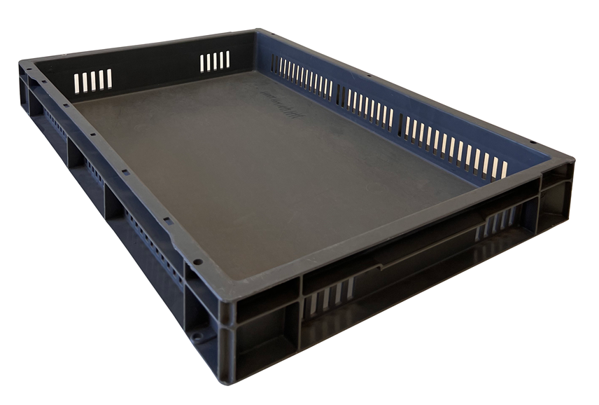 USED 12 Litre Heavy Duty Ventilated Sided Stacking Plastic Euro Container Tray Box