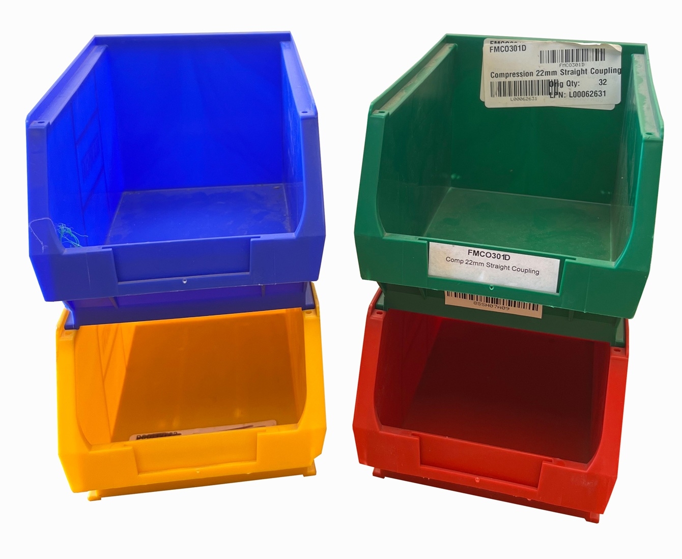 SPECIAL OFFER USED 4.6 Litre Coloured Small Parts/Component Picking Bin
