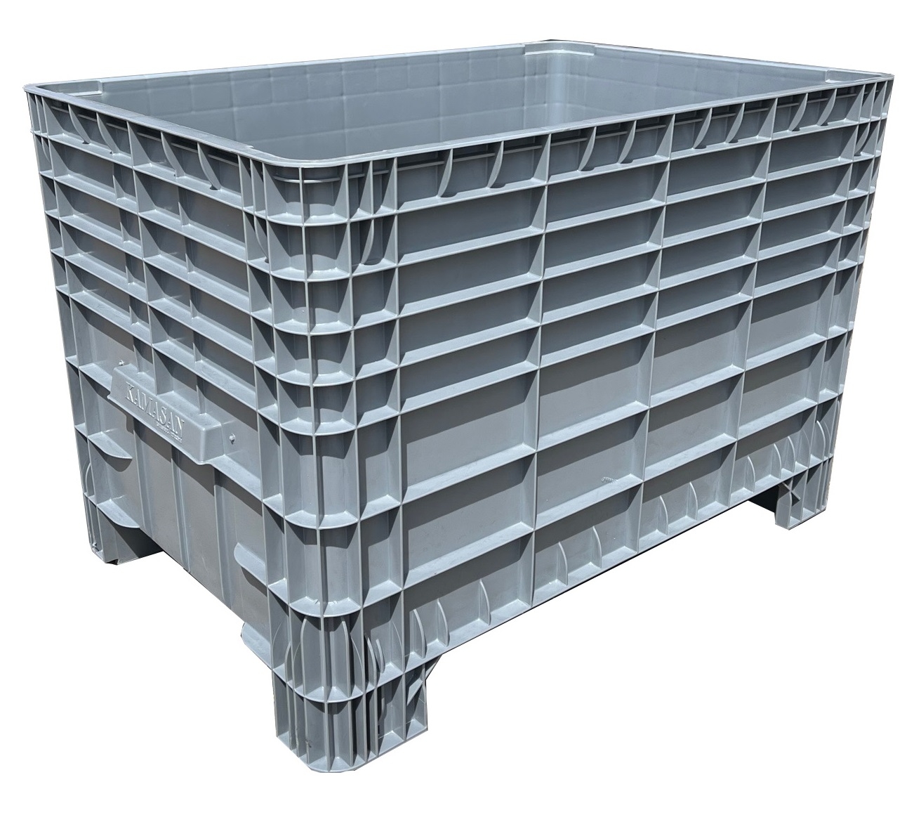 540 Litre Euro Size Pallet Box / Bulk Storage Container. Solid sided on feet